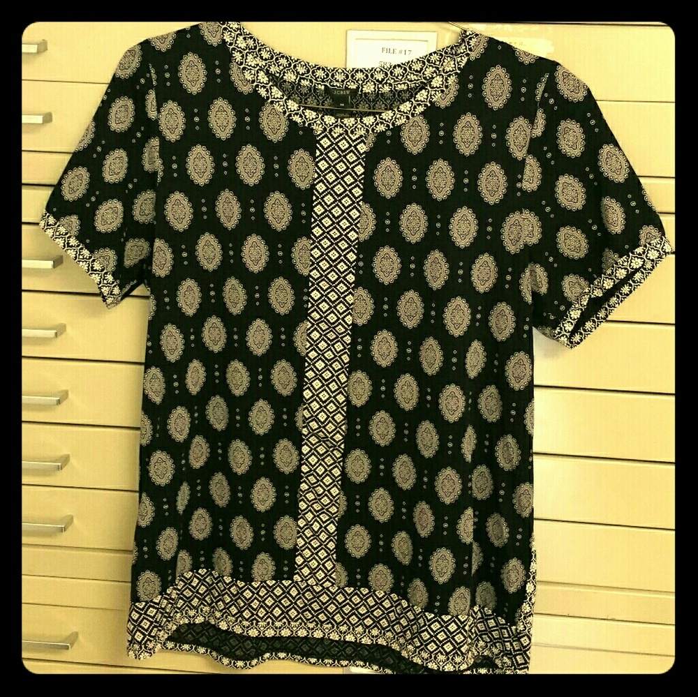 J. Crew Blouse 🏴Cool Flower Patterns 🏳